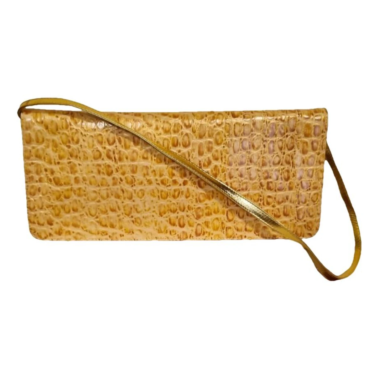 Pre-owned Giuseppe Zanotti Leather Clutch Bag In Yellow