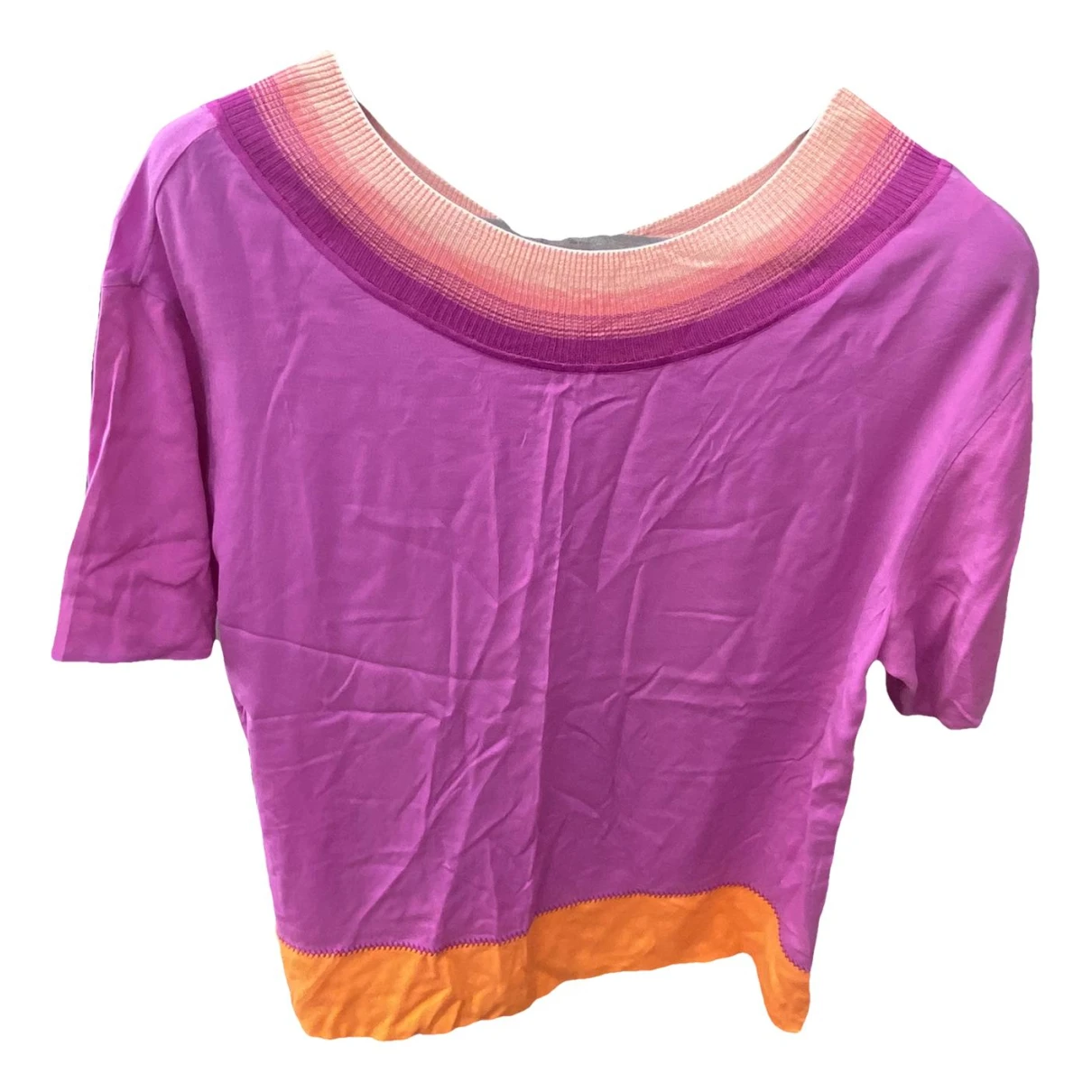 Pre-owned Missoni Silk T-shirt In Purple