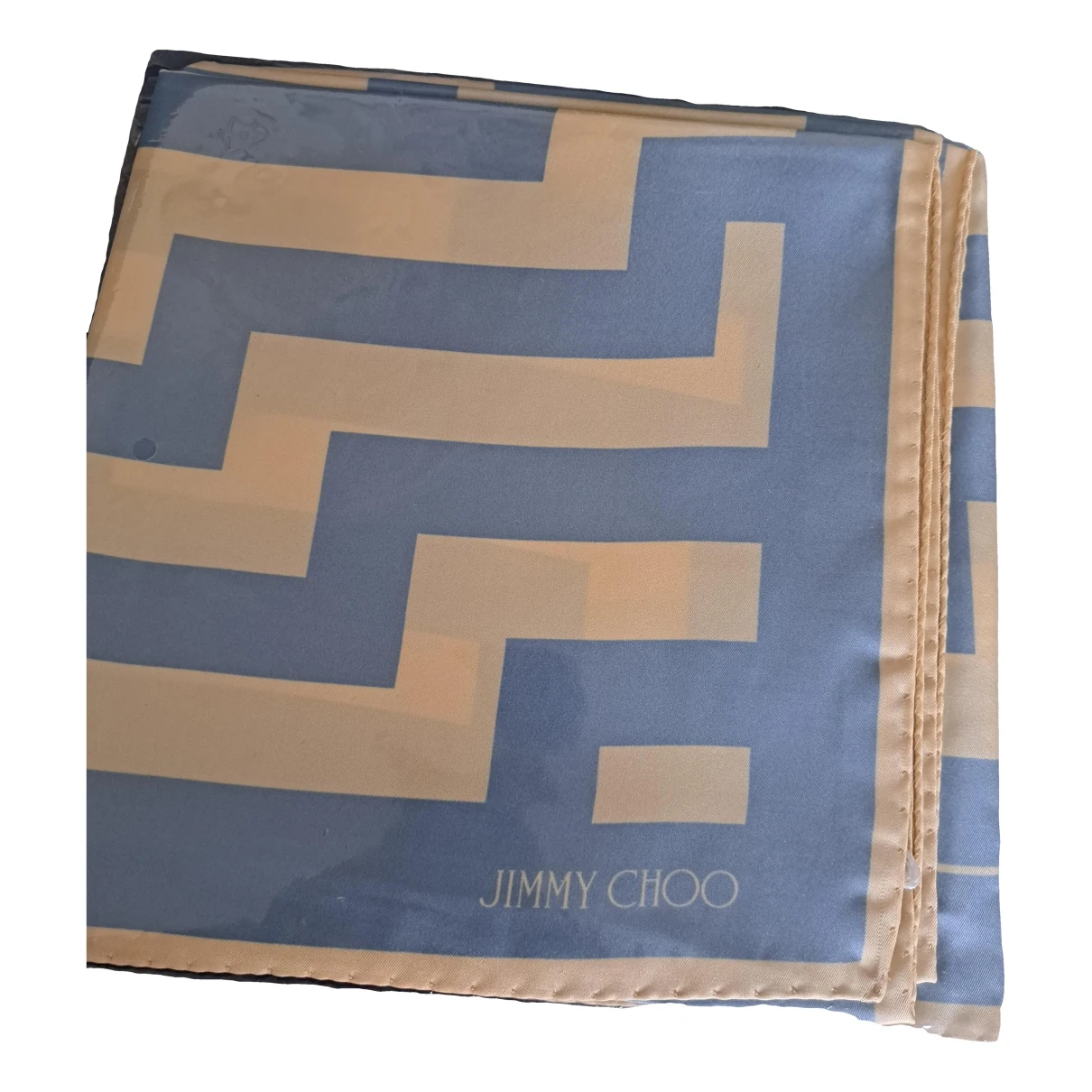 Pre-owned Jimmy Choo Silk Scarf In Blue