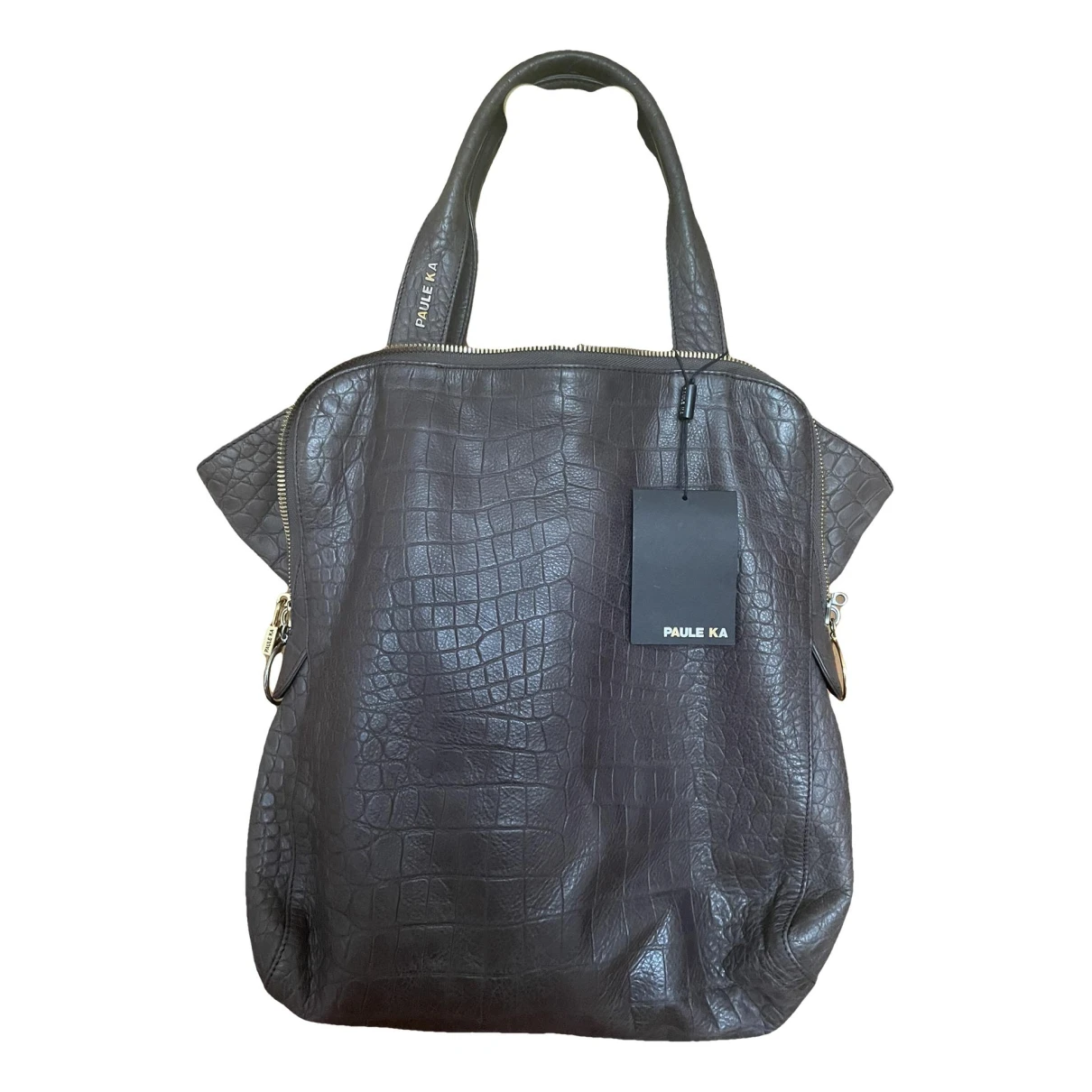 Pre-owned Paule Ka Leather Handbag In Brown