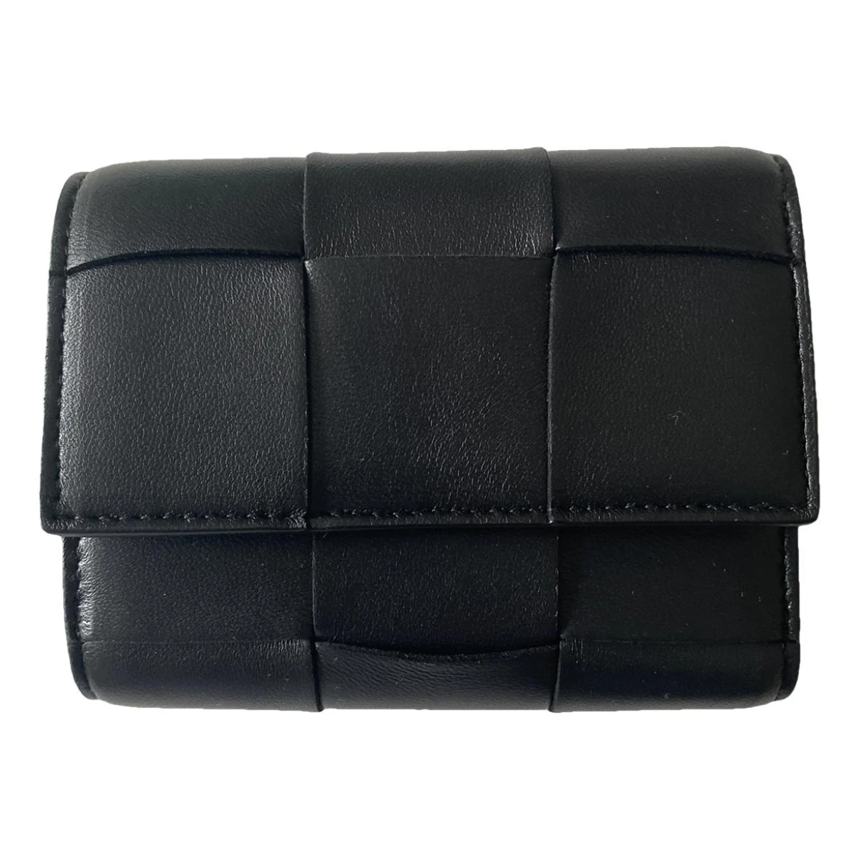 Pre-owned Bottega Veneta Leather Wallet In Black