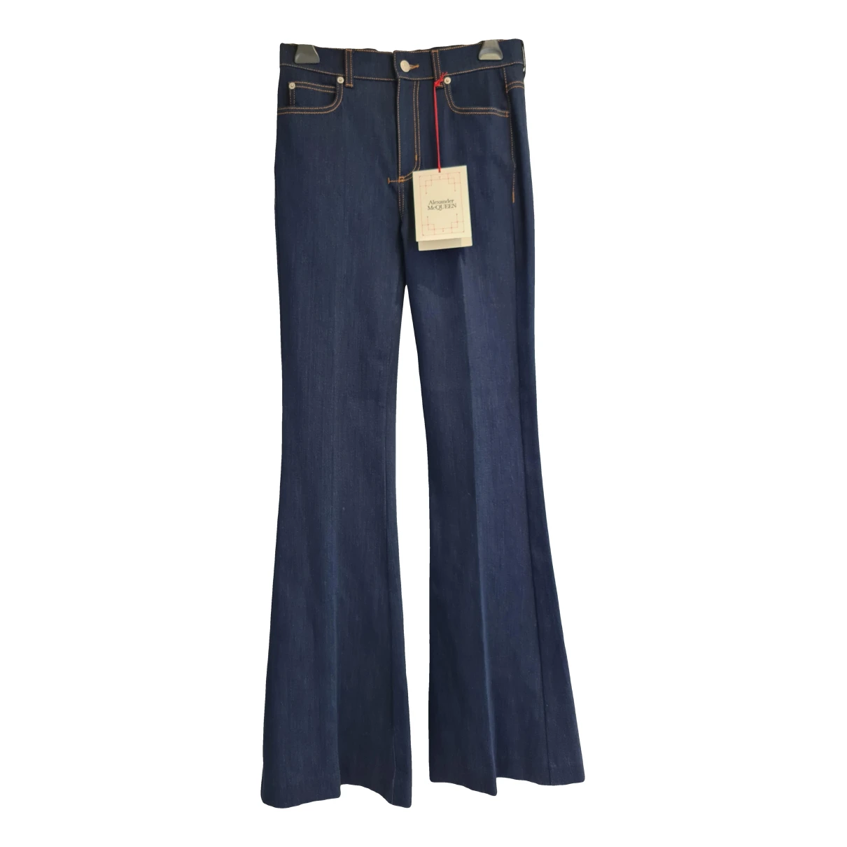 Pre-owned Alexander Mcqueen Bootcut Jeans In Navy
