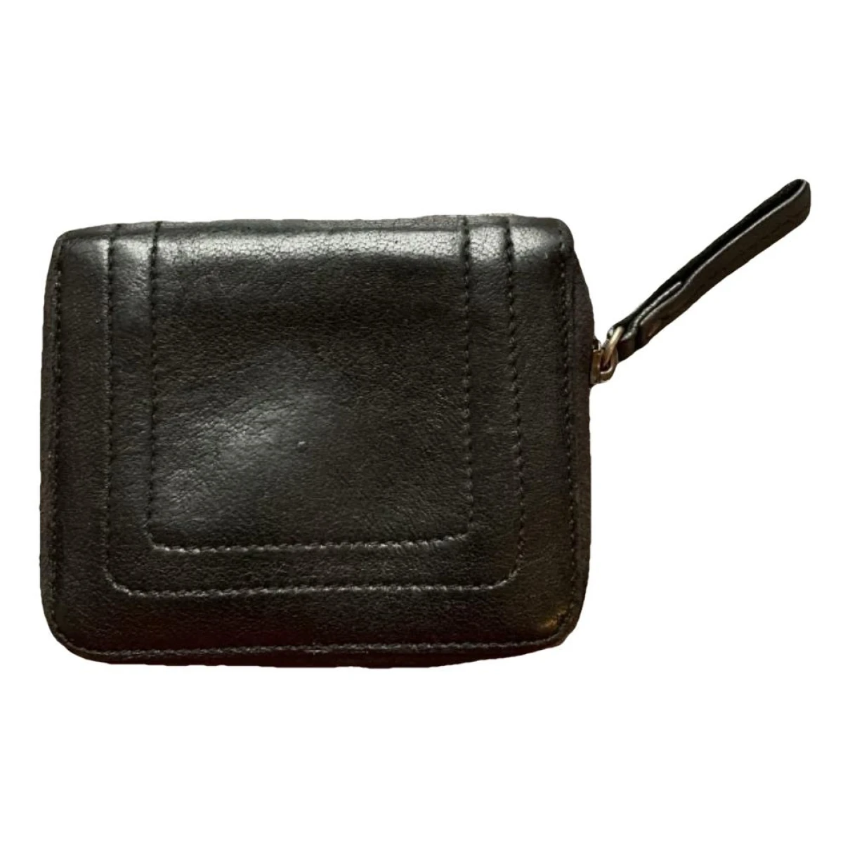 Pre-owned Yvonne Kone Leather Wallet In Black