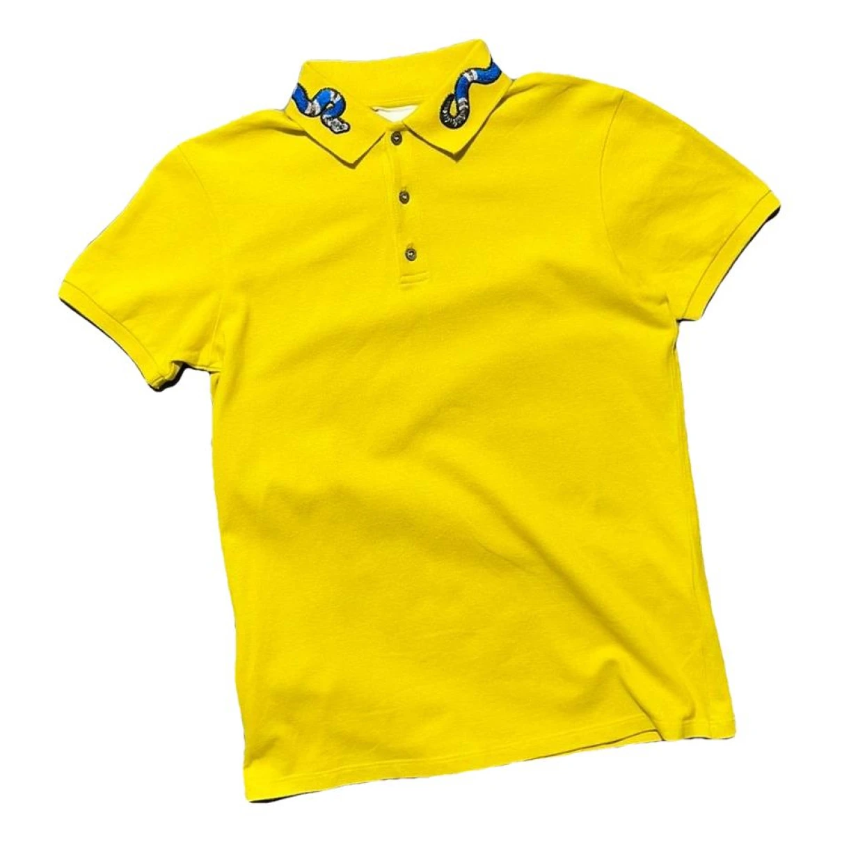 Pre-owned Gucci Polo In Yellow