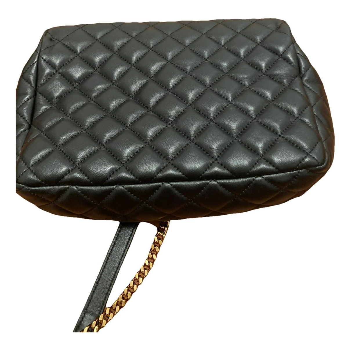 Pre-owned Versace Leather Handbag In Black