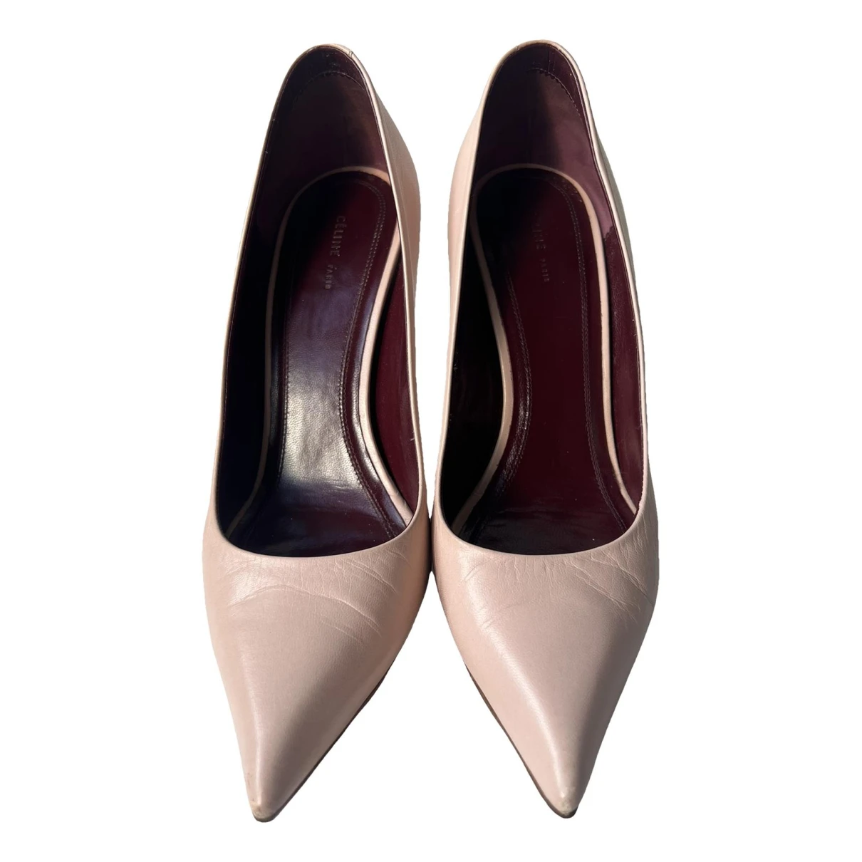 Pre-owned Celine Sharp Leather Heels In Pink