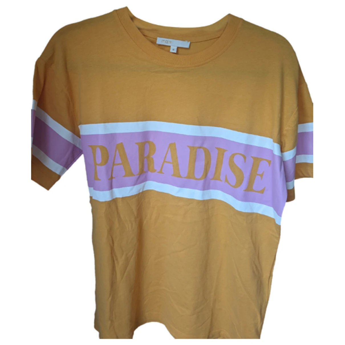 Pre-owned Maje T-shirt In Yellow