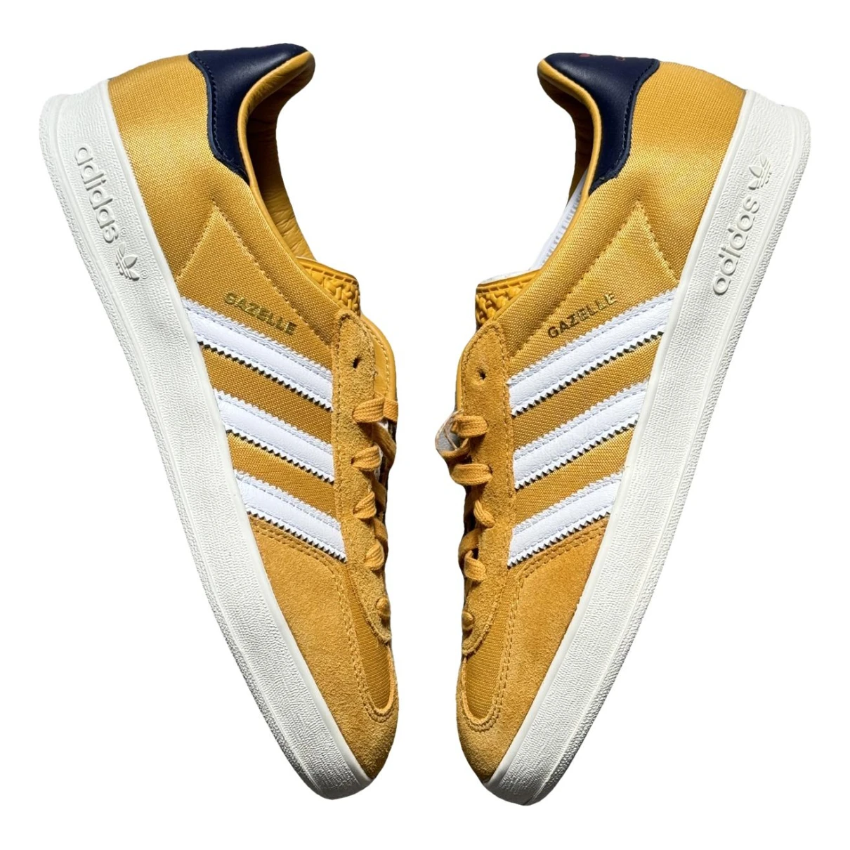 Pre-owned Adidas Originals Gazelle Cloth Trainers In Yellow