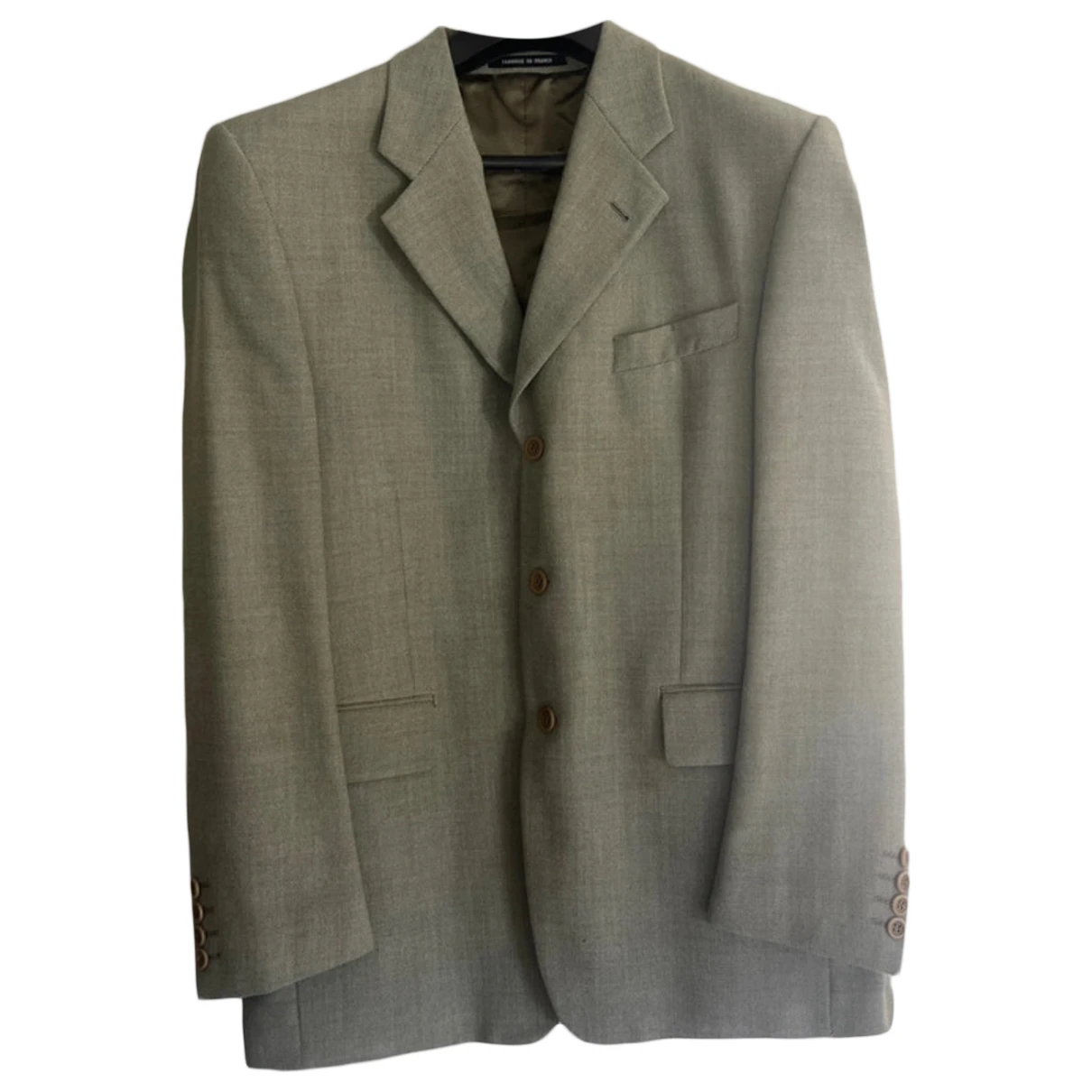 Pre-owned Saint Laurent Wool Suit In Khaki
