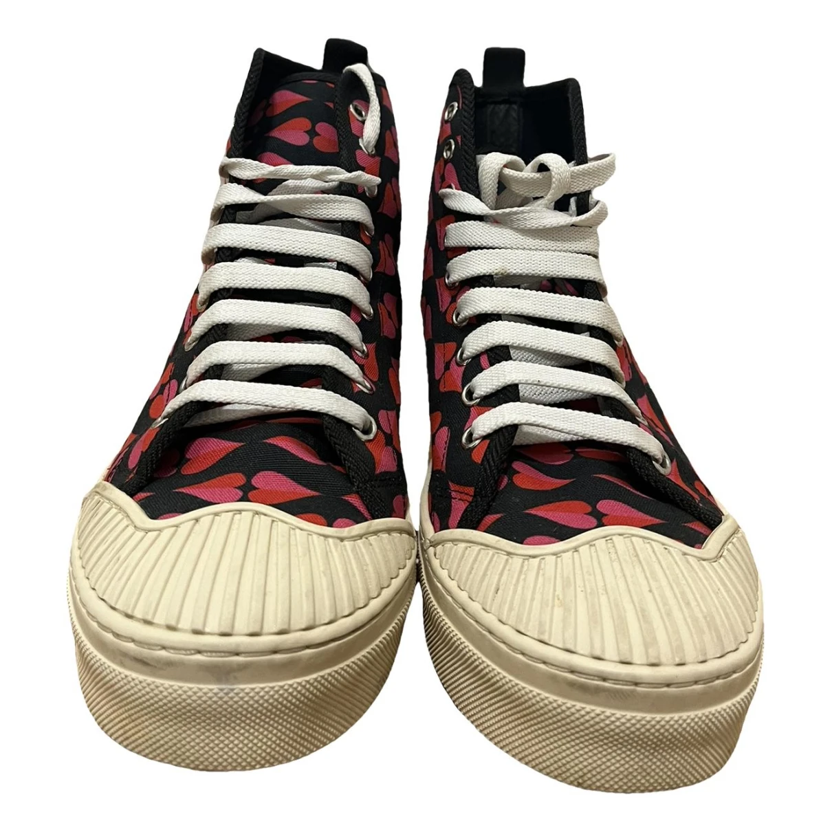 Pre-owned Max Mara Cloth Trainers In Red