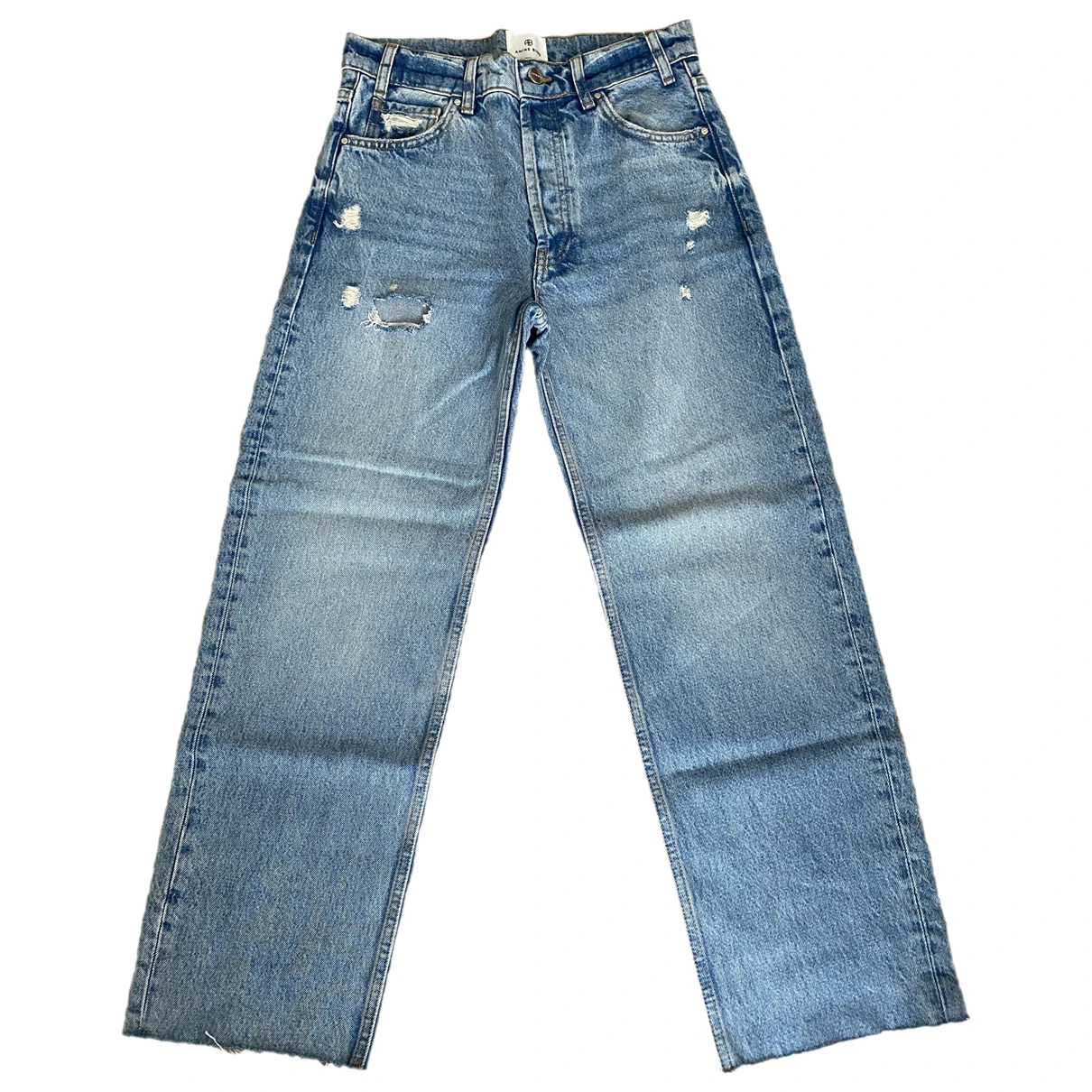 Pre-owned Anine Bing Bootcut Jeans In Blue