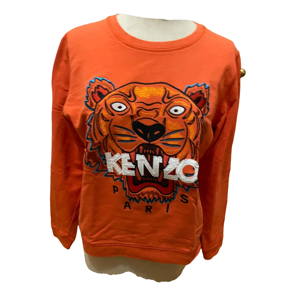 Pre-owned Kenzo Tiger Jersey Top In Orange