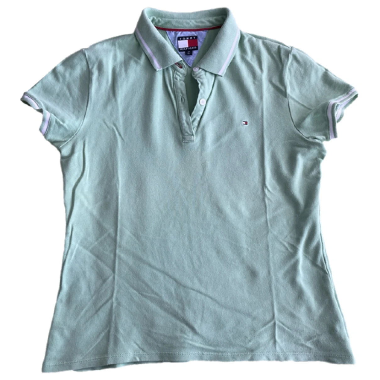 Pre-owned Tommy Hilfiger Polo In Green