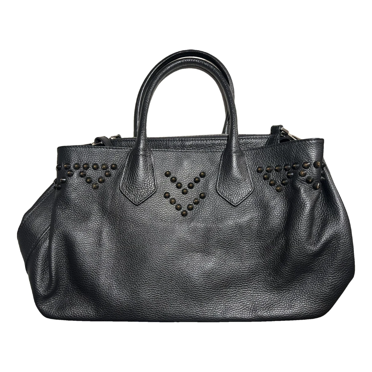 Pre-owned Almala Leather Crossbody Bag In Black