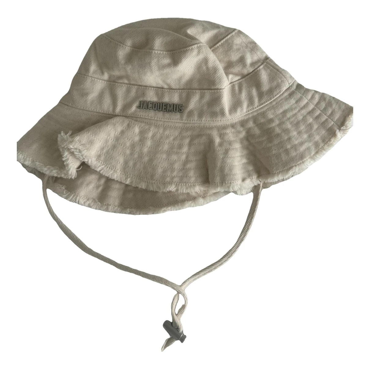 Pre-owned Jacquemus Le Bob Artichaut Cloth Hat In Ecru