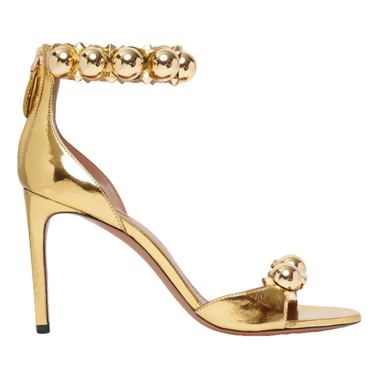 Pre-owned Alaïa Leather Heels In Gold