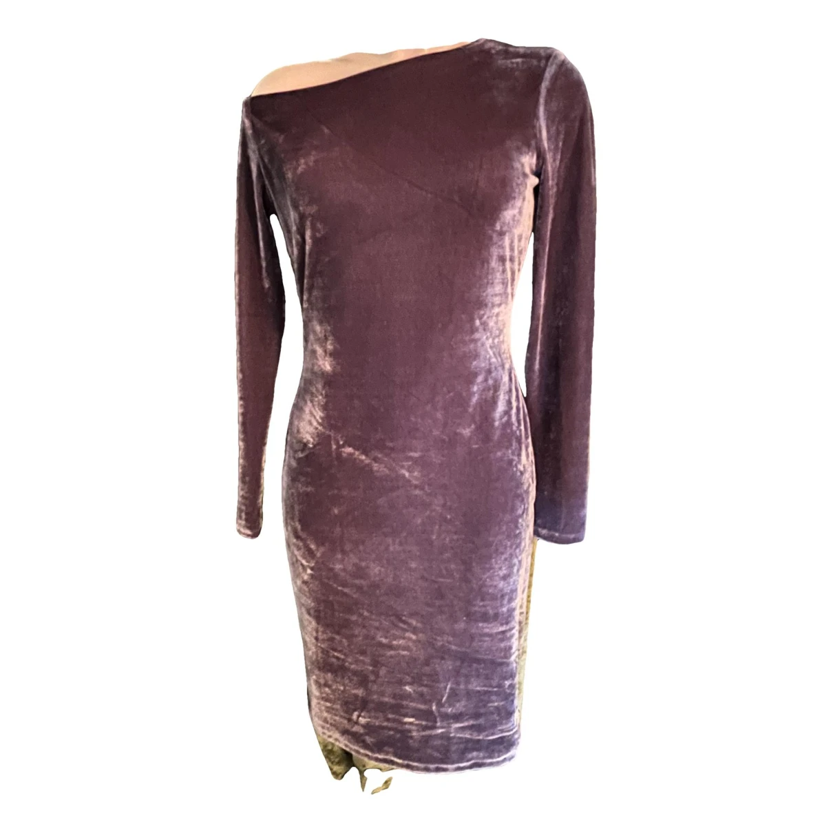 Pre-owned Reiss Velvet Mini Dress In Metallic