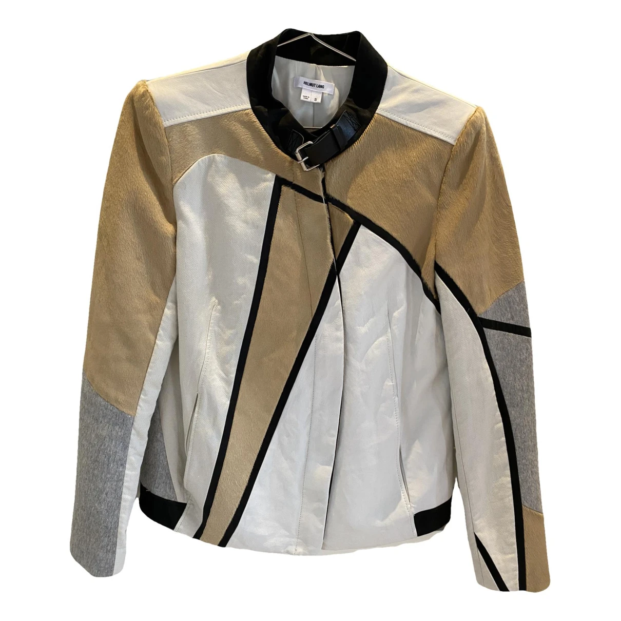 Pre-owned Helmut Lang Leather Jacket In Camel
