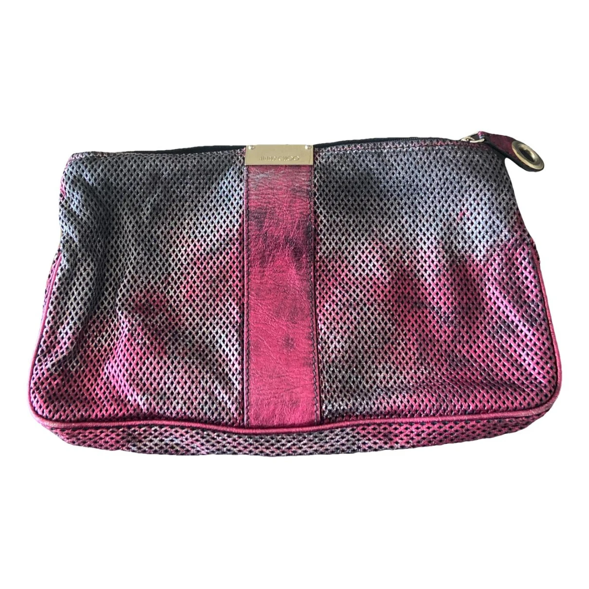 Pre-owned Jimmy Choo Leather Clutch Bag In Pink
