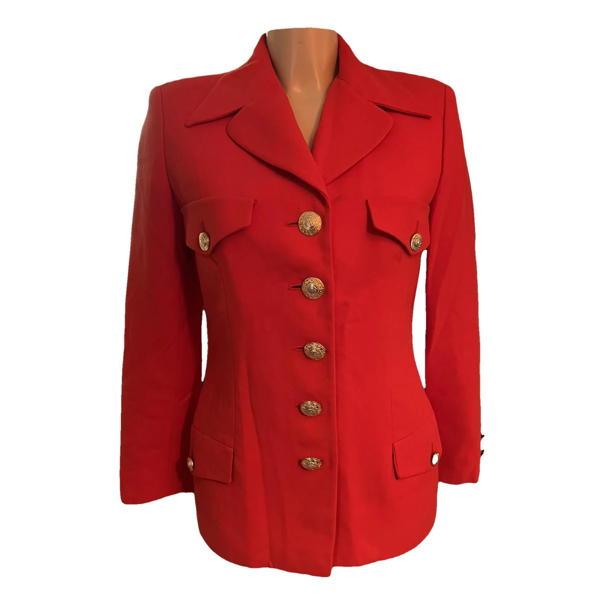 Pre-owned Versace Wool Suit Jacket In Red