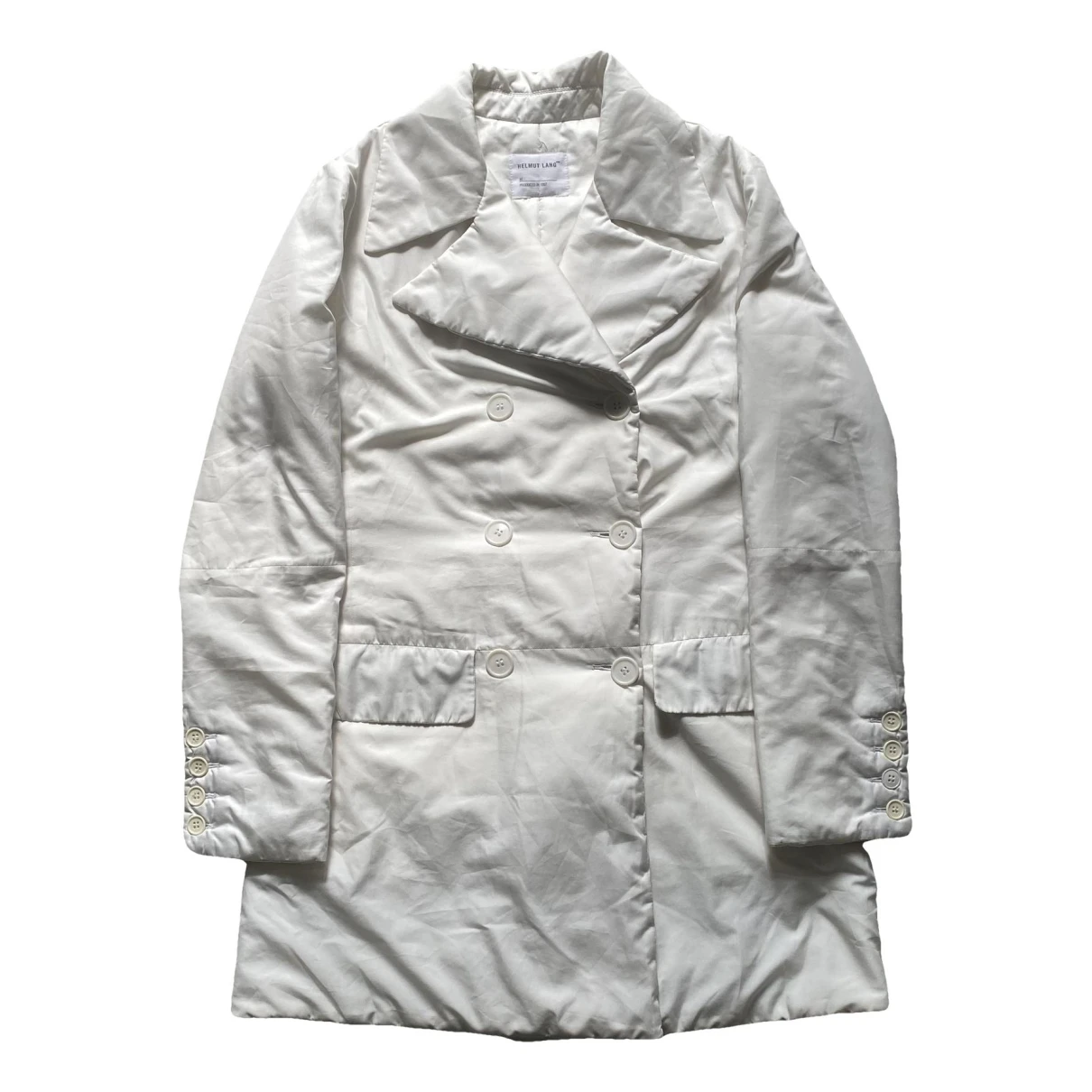 Pre-owned Helmut Lang Peacoat In White