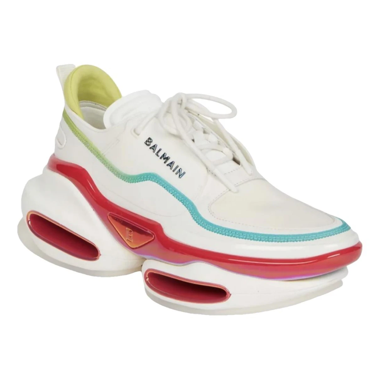 Pre-owned Balmain Trainers In Multicolour