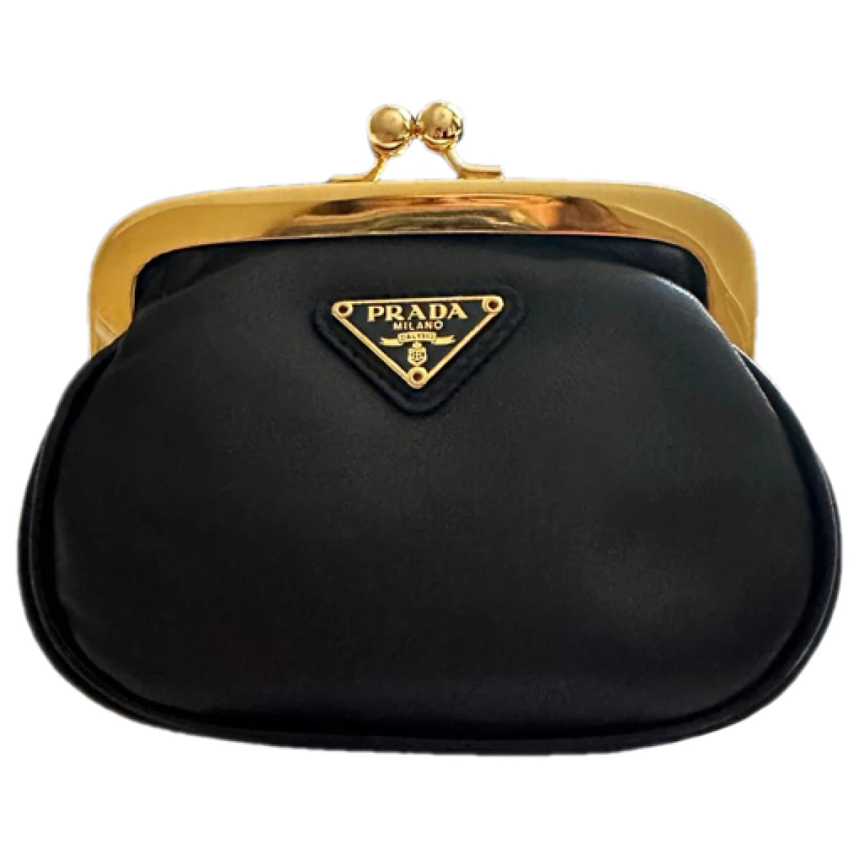 Pre-owned Prada Leather Wallet In Black