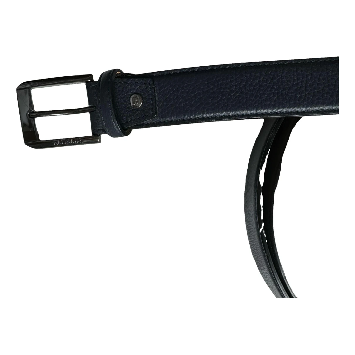 Pre-owned Balmain Leather Belt In Blue