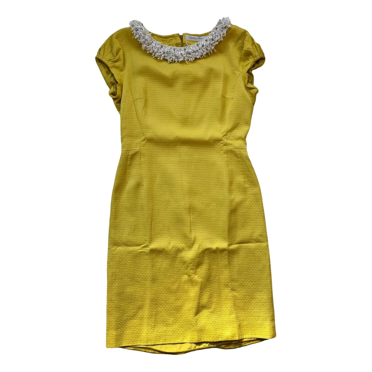 Pre-owned Dior Dress In Yellow