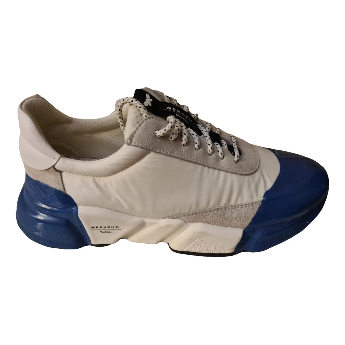 Pre-owned Max Mara Cloth Trainers In White