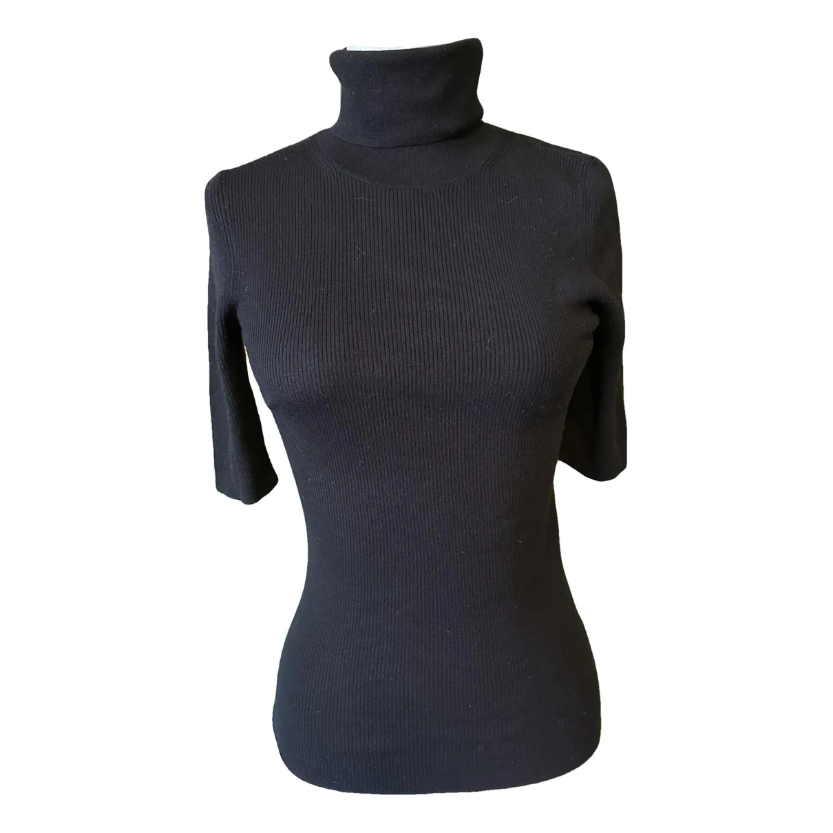 Pre-owned Theory Wool Top In Black