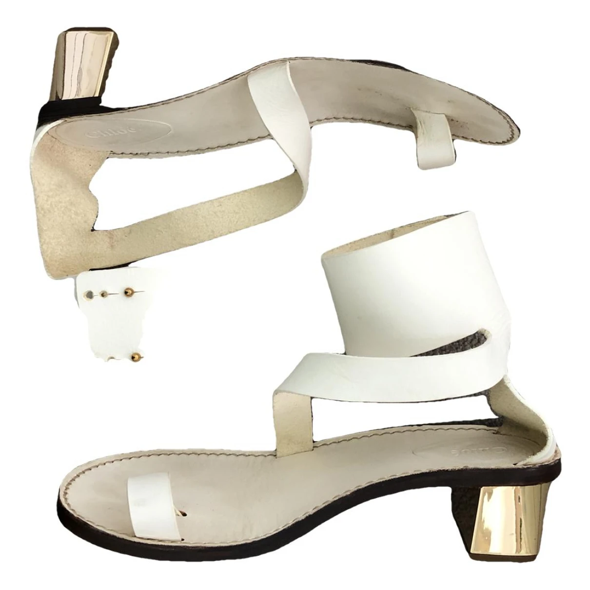 Pre-owned Chloé Leather Heels In White