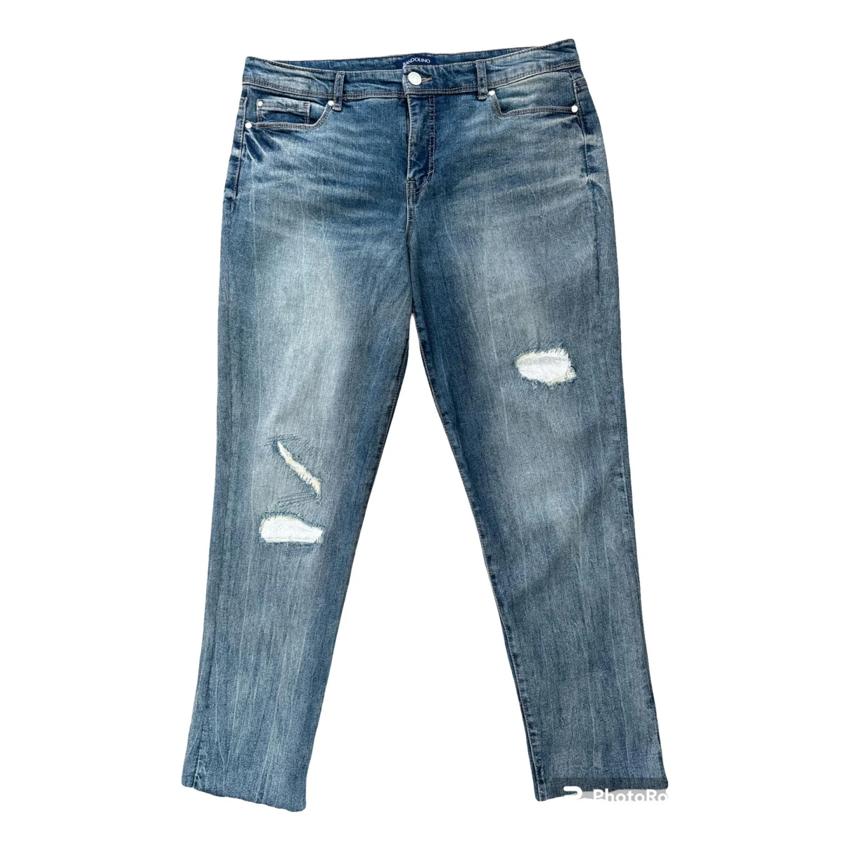 Pre-owned Bandolino Straight Jeans In Blue