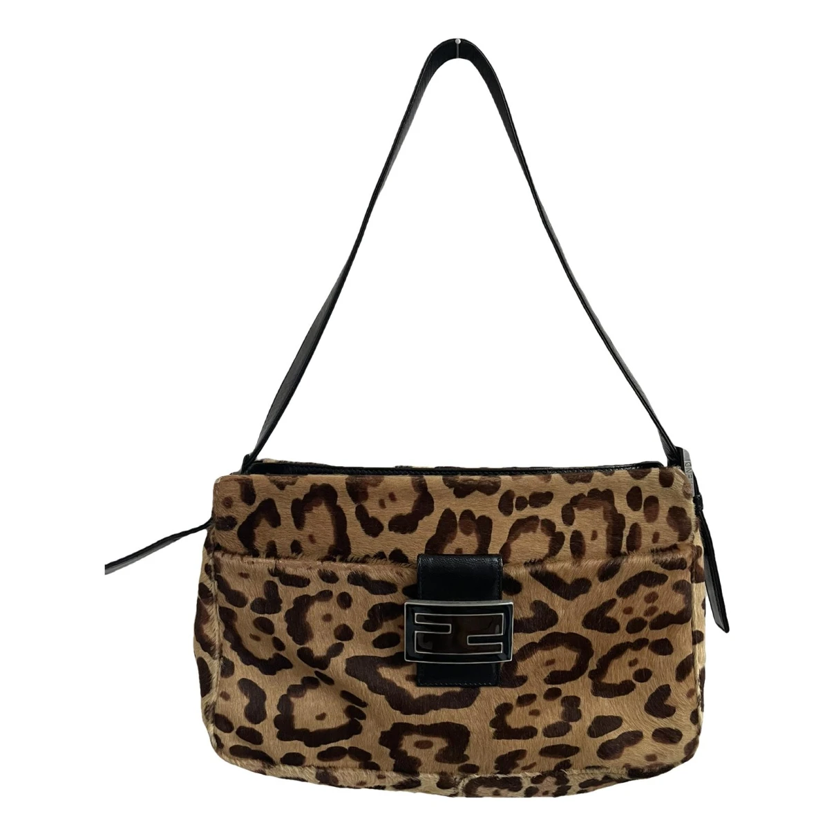 Pre-owned Fendi Baguette Leather Handbag In Multicolour
