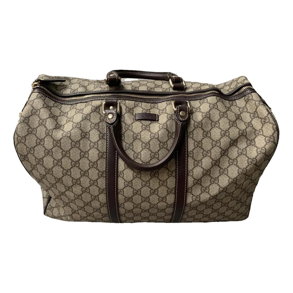Pre-owned Gucci Joy Leather Travel Bag In Brown