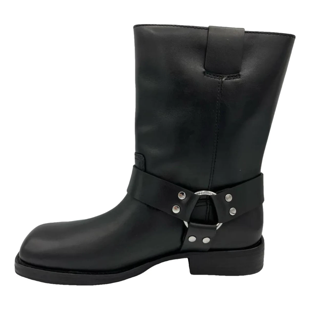 Pre-owned Tory Burch Leather Western Boots In Black
