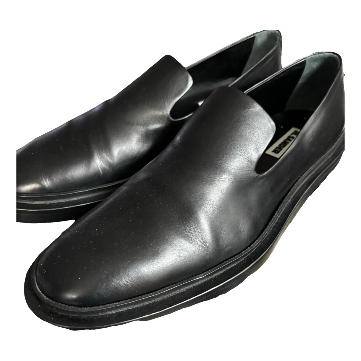 Pre-owned Jil Sander Leather Flats In Black