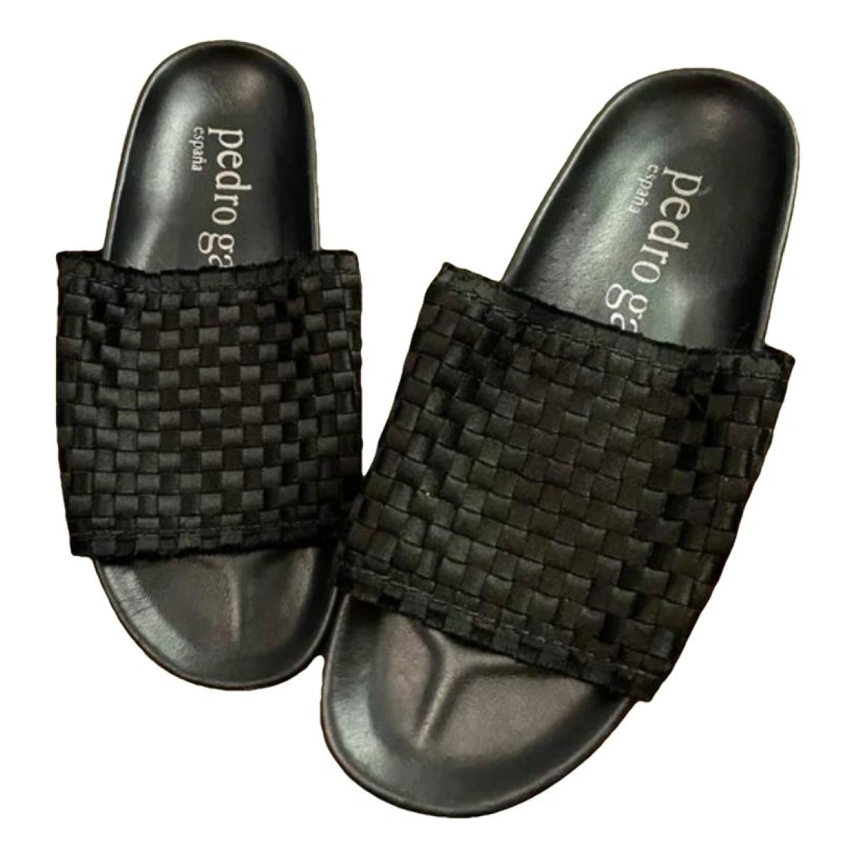 Pre-owned Pedro Garcia Cloth Sandal In Black