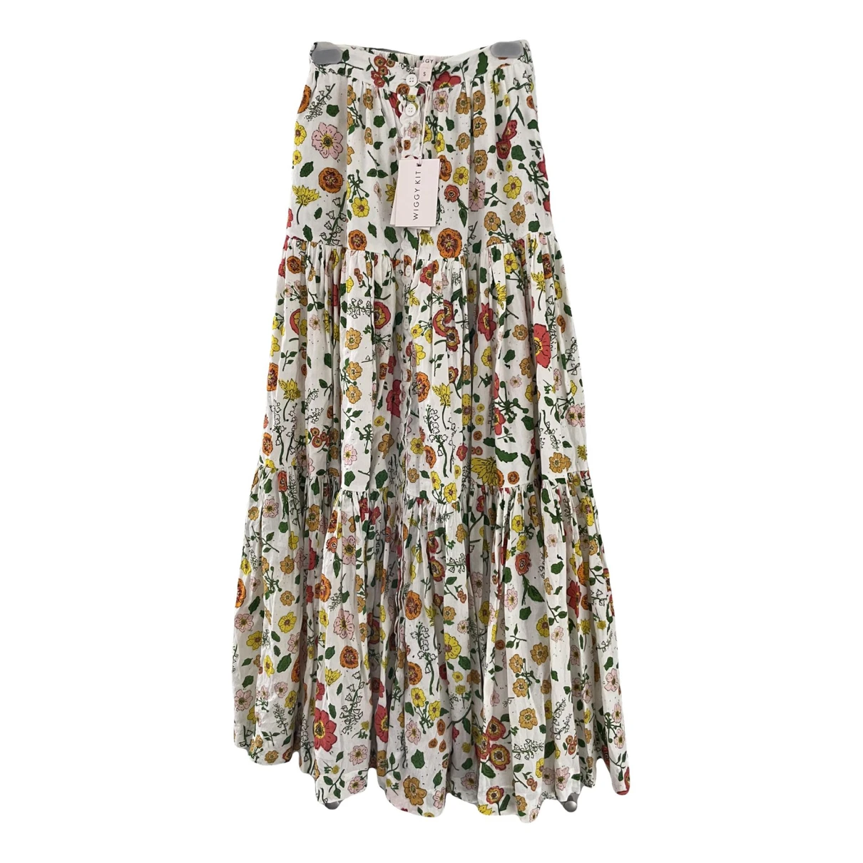 Pre-owned Wiggy Kit Maxi Skirt In Yellow