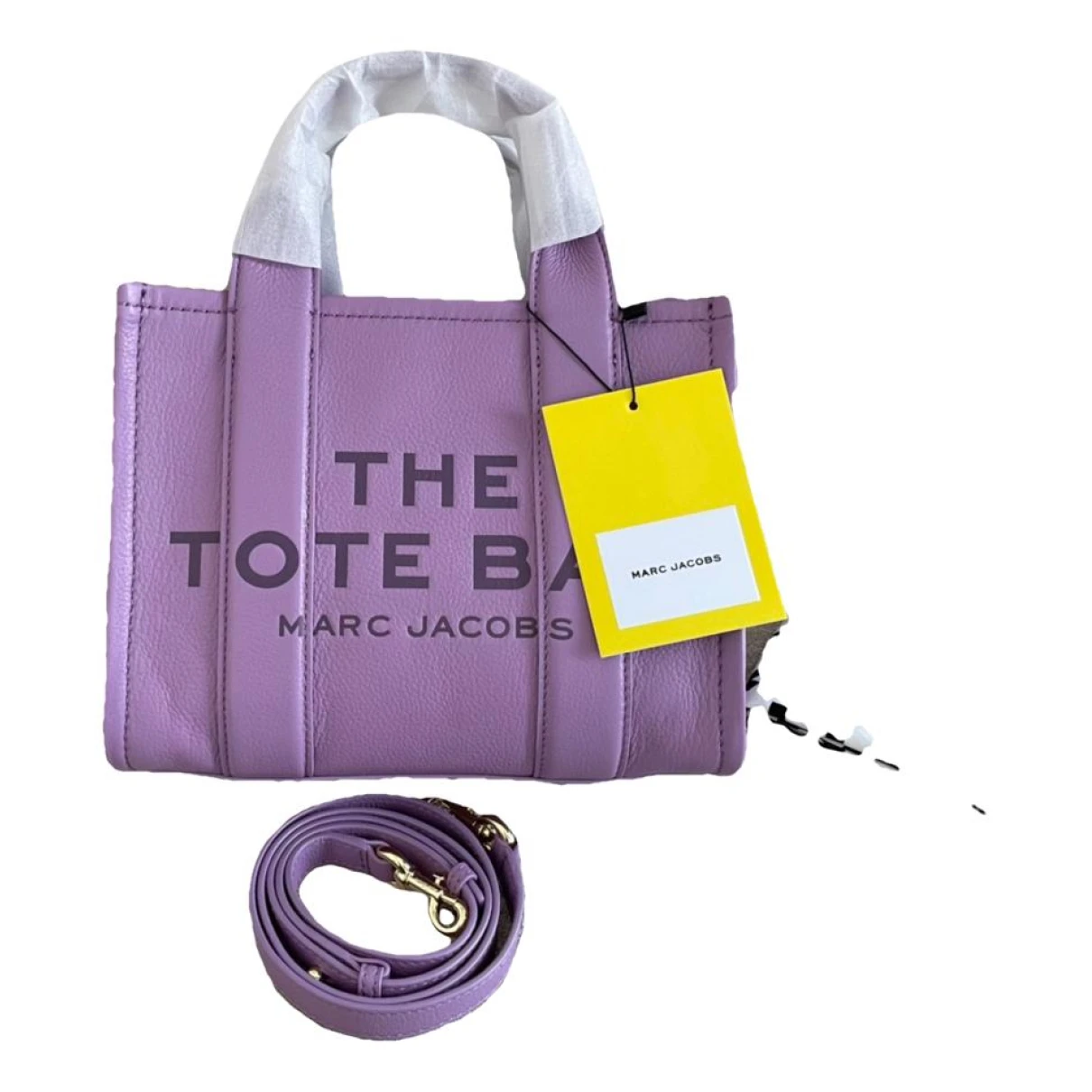 Pre-owned Marc Jacobs Leather Handbag In Purple