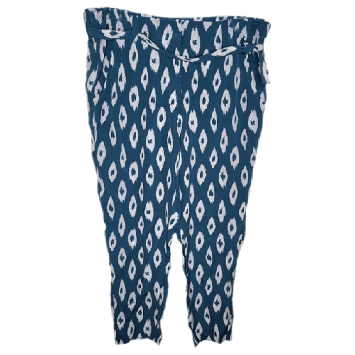 Pre-owned Equipment Silk Trousers In Blue