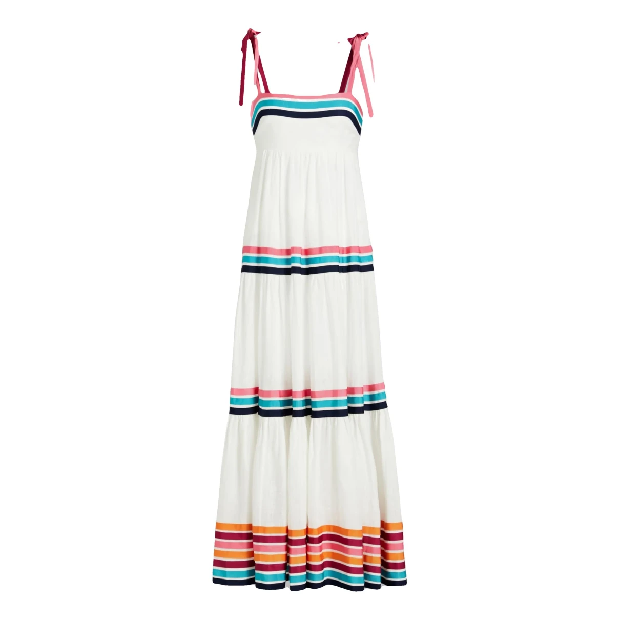 Pre-owned Zimmermann Linen Maxi Dress In Multicolour