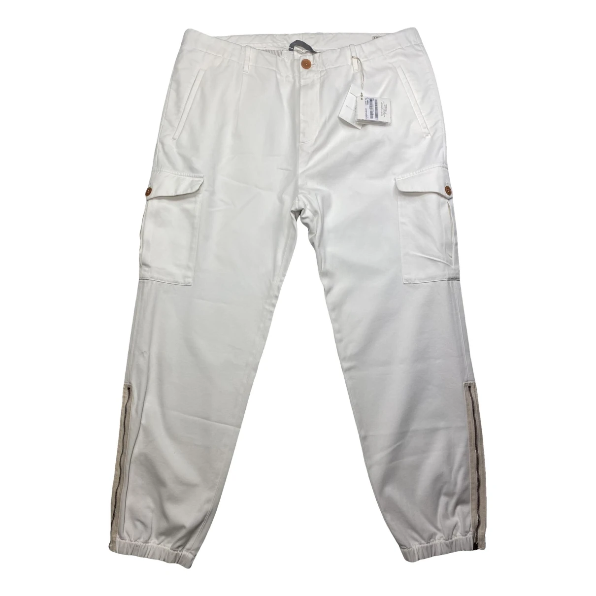 Pre-owned Brunello Cucinelli Trousers In White
