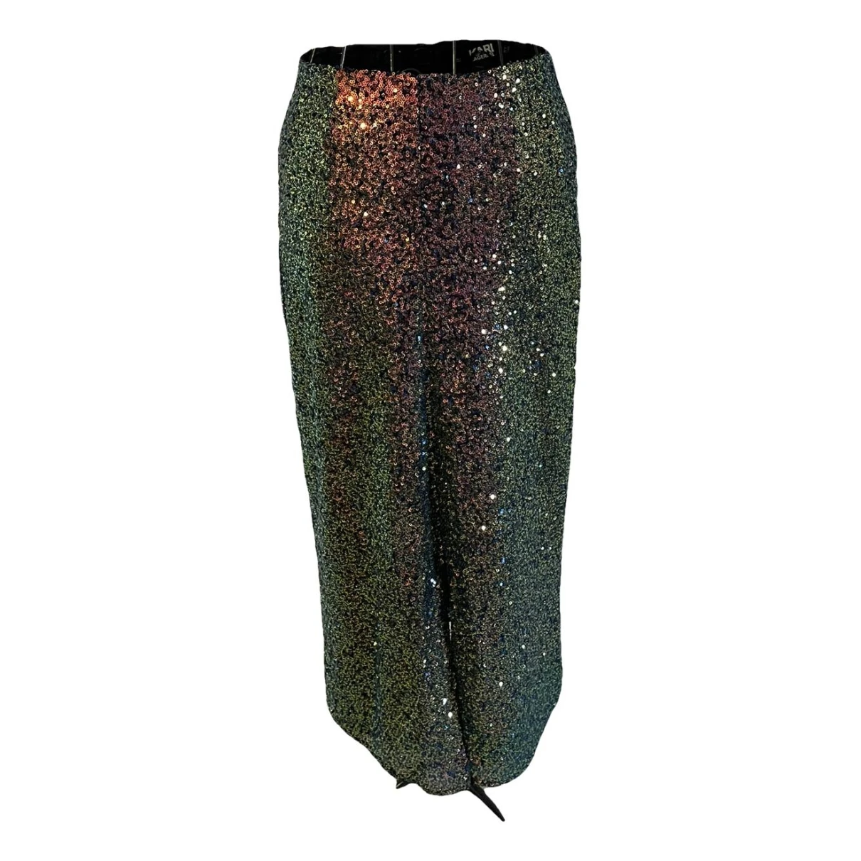 Pre-owned Karl Lagerfeld Glitter Mid-length Skirt In Multicolour