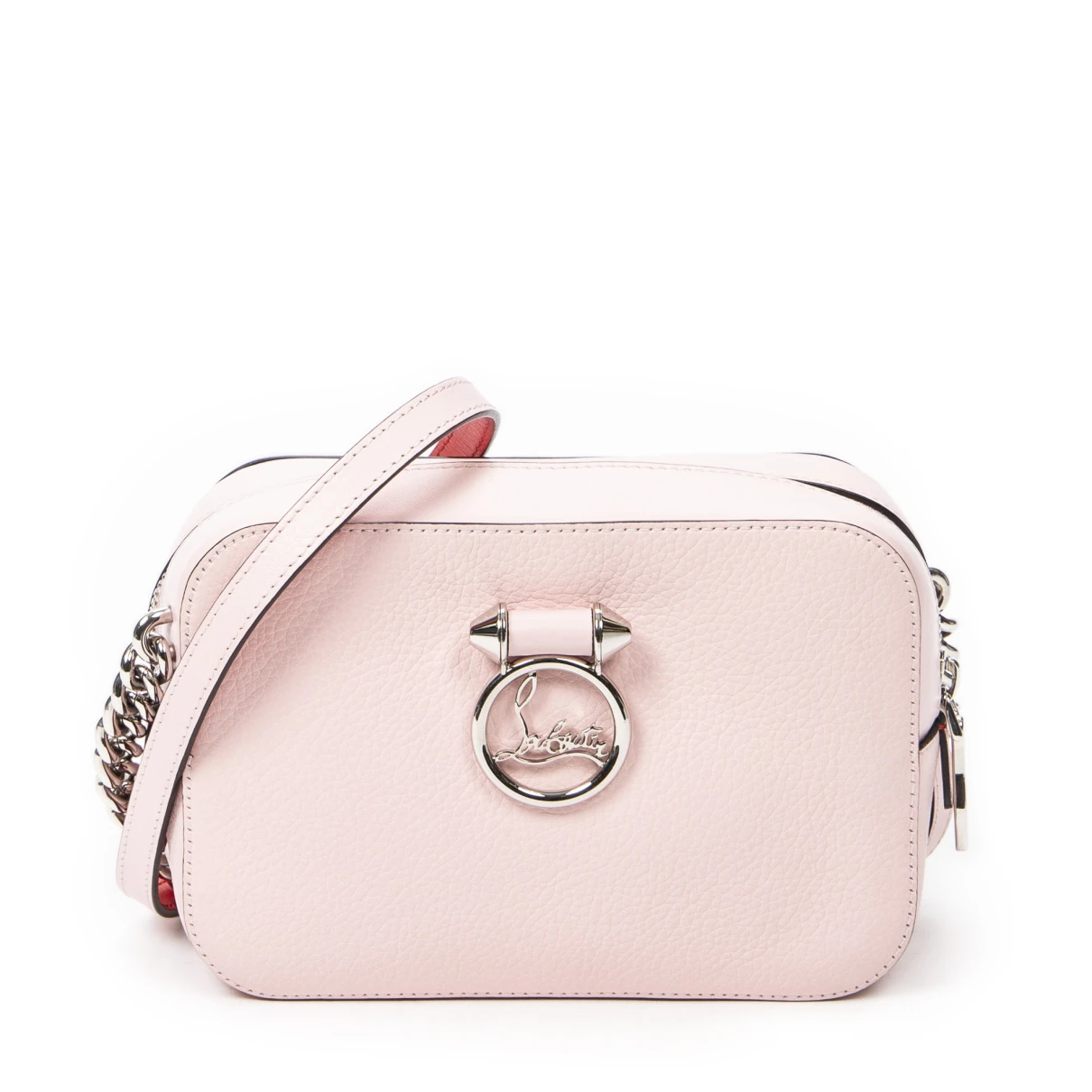 Pre-owned Christian Louboutin Leather Handbag In Pink