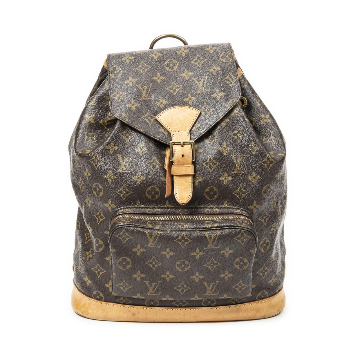 Pre-owned Louis Vuitton Montsouris Backpack In Brown