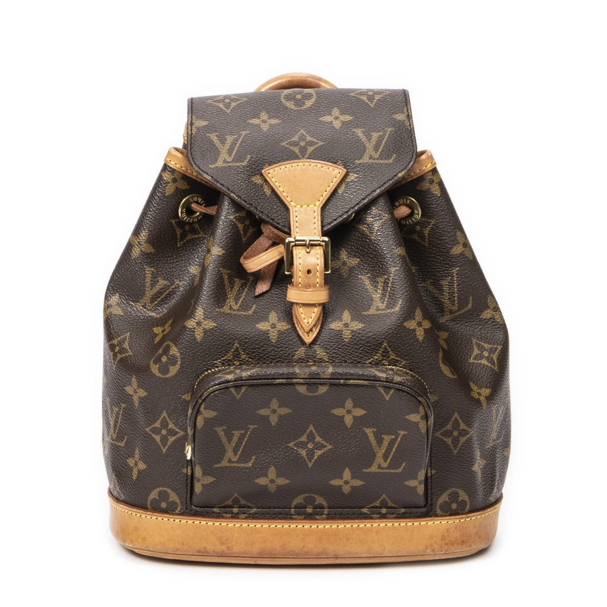 Pre-owned Louis Vuitton Montsouris Backpack In Brown