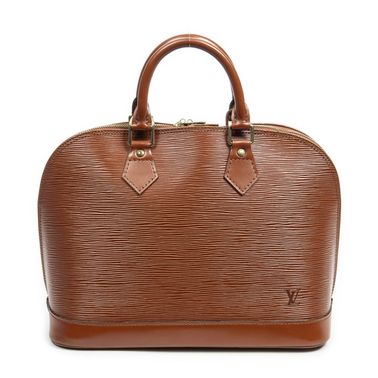 Pre-owned Louis Vuitton Alma Leather Handbag In Brown