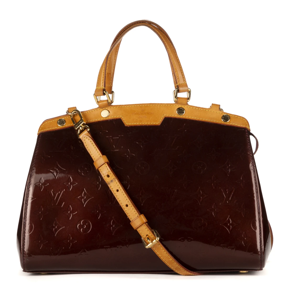 Pre-owned Louis Vuitton Brã©a Leather Handbag In Brown