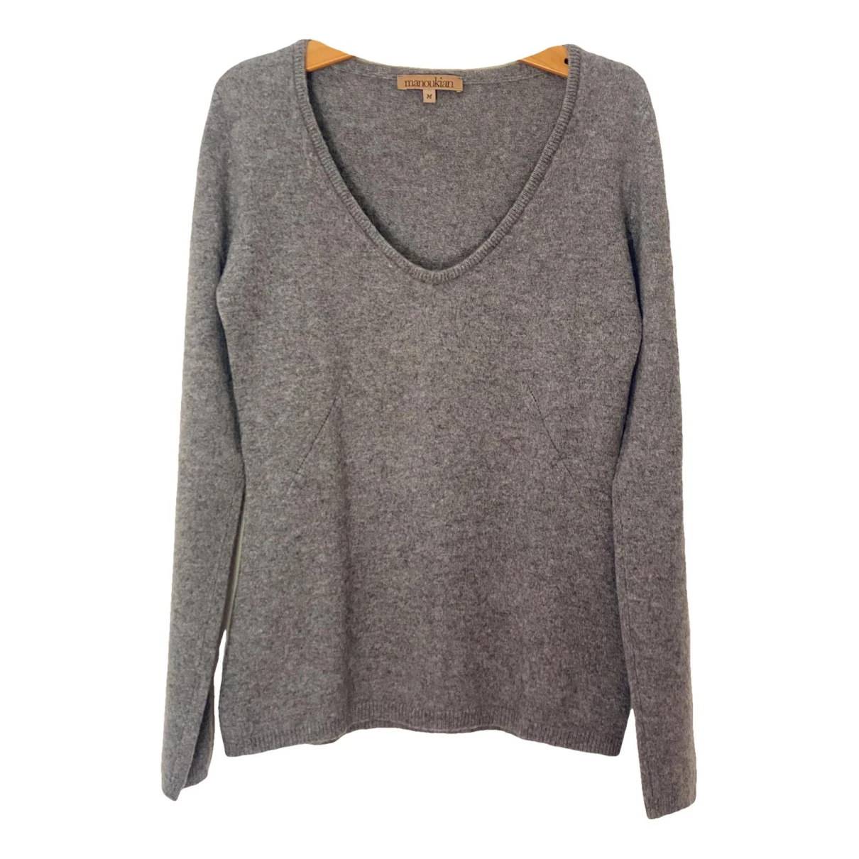 Pre-owned Manoukian Cashmere Jumper In Grey